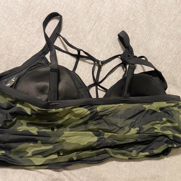 Torrid NWT Camo Lattice bikini Top 3 & High waisted bottoms 4 - set - Picture 9 of 12